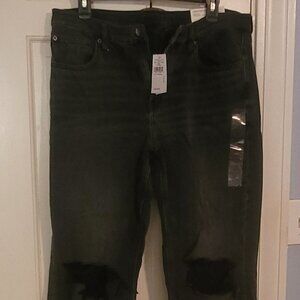 NWT American eagle 90s style jeans black size 12